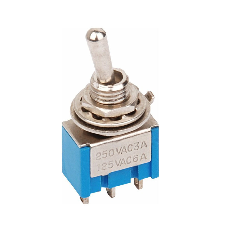 小型电源开关MTS-102 钮子开关 2档3脚 摇臂 拨动开关 摇杆 6mm