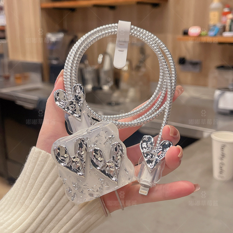 数据线保护套适用华为nova11pro/p70充电器头荣耀100/66/88/40w壳