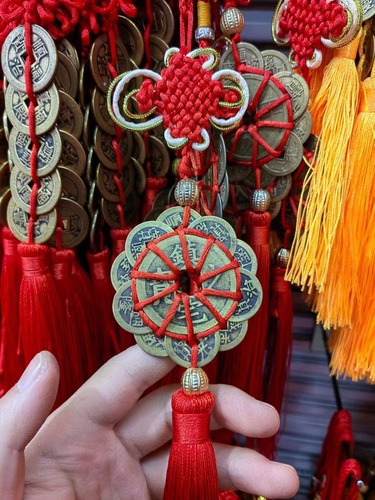 Pure brass plum blossom ten emperors money five emperors money car car pendant in and out safe pure copper car pendant gift