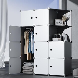 Simple Wardrobe Home Bedroom Assembly Storage Cabinet Rental Room Cloth Wardrobe Dormitory Small Storage Cabinet Strong
