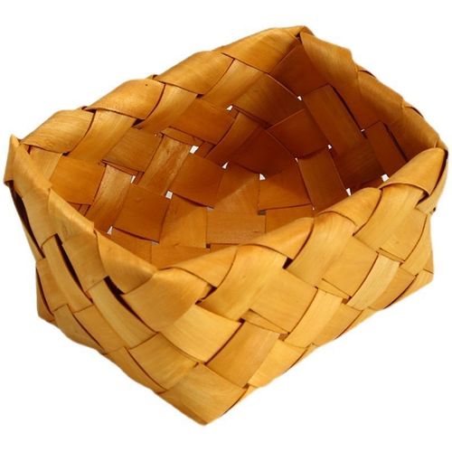 Rattan basket, pastoral style wood chip woven fruit snacks, bread, vegetables, ginger and garlic picnic bamboo woven hand basket, flower basket