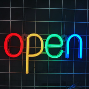 Open neon letter colored lights LED cross-border modeling lights net celebrity bar atmosphere lights wall-mounted holiday decoration lights
