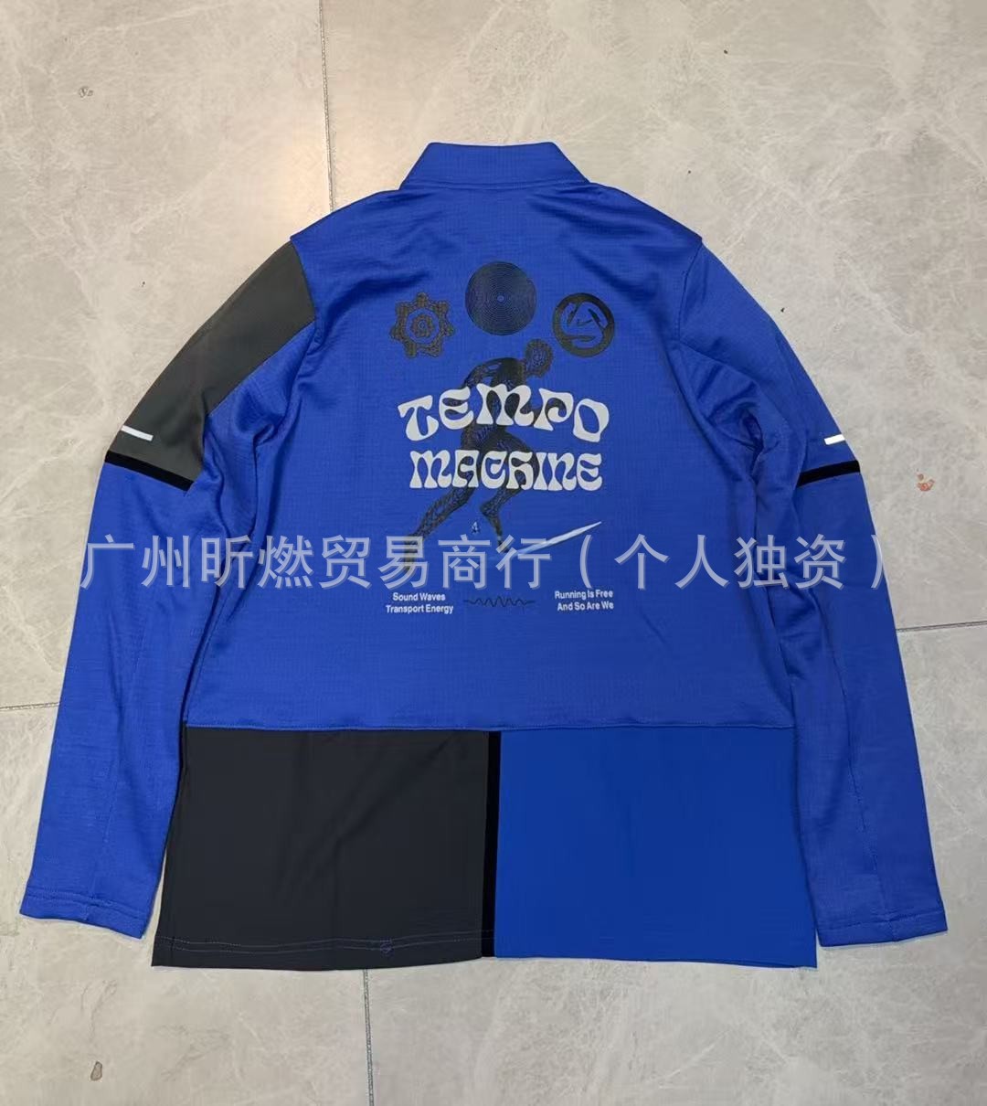 Other Sweatshirt Tempo Machine Graphic Color-Block Blue Black
