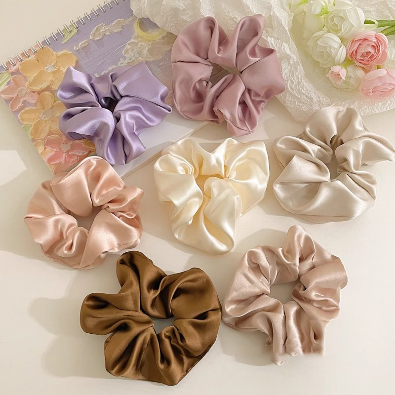 Retro estilo francés cerdo colon anillo de cabello adornamiento de cabello femenino de alta calidad cabello de flores temperamento atado bola correa de cabello super grande