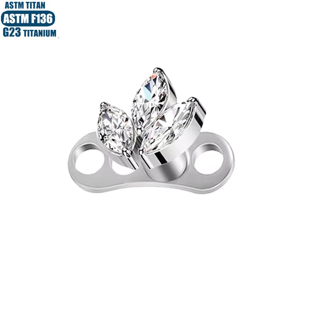 Labret piercing jewelry detail image