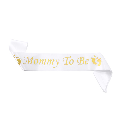 mommy to be expectant mother shoulder strap baby shower party decoration etiquette belt baby shower ribbon