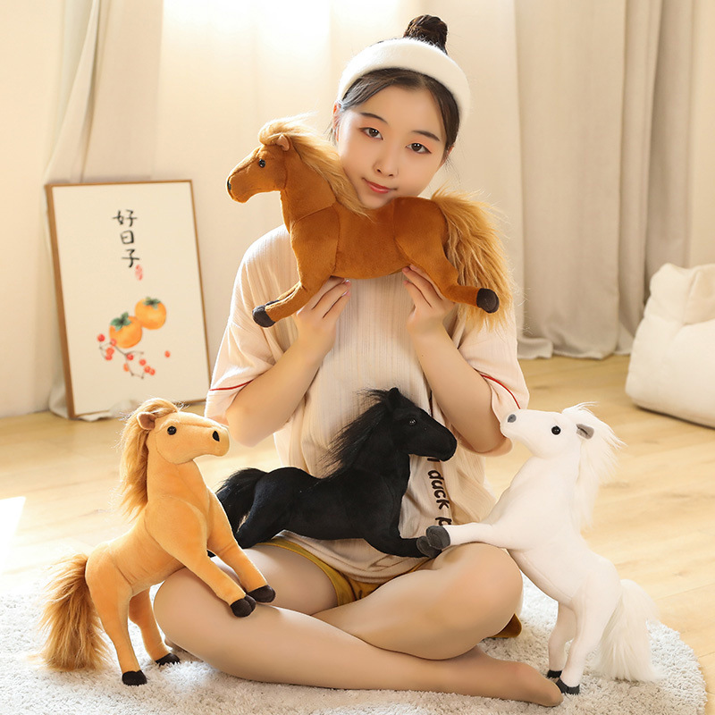 Cartoon realistic plush pony
