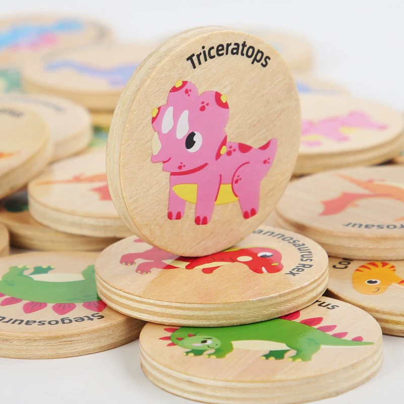 Кросс-т-border Монреальские научно-образовательные детские игрушки динозавр цифровой транспорт погони и найди ту же память креативность