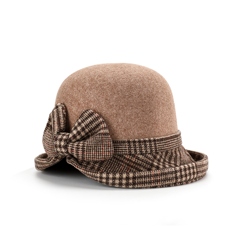 Sombrero de las mujeres otoño e invierno nuevo sombrero de lana de las mujeres moda plegable suave conformación cúpula caliente cuenca sombrero al por mayor