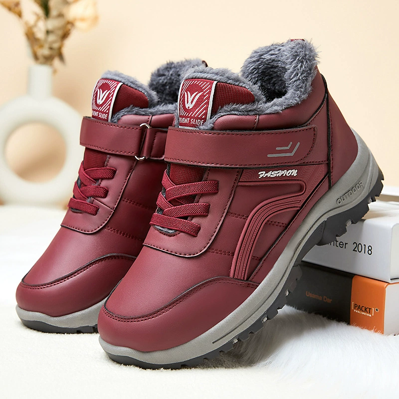 Фабрика прямых продаж хлопчатобумажные сапоги женская зимняя новая хлопчатобумажная обувь оптом бархат толстый альпинизм снежные сапоги в прямом эфире