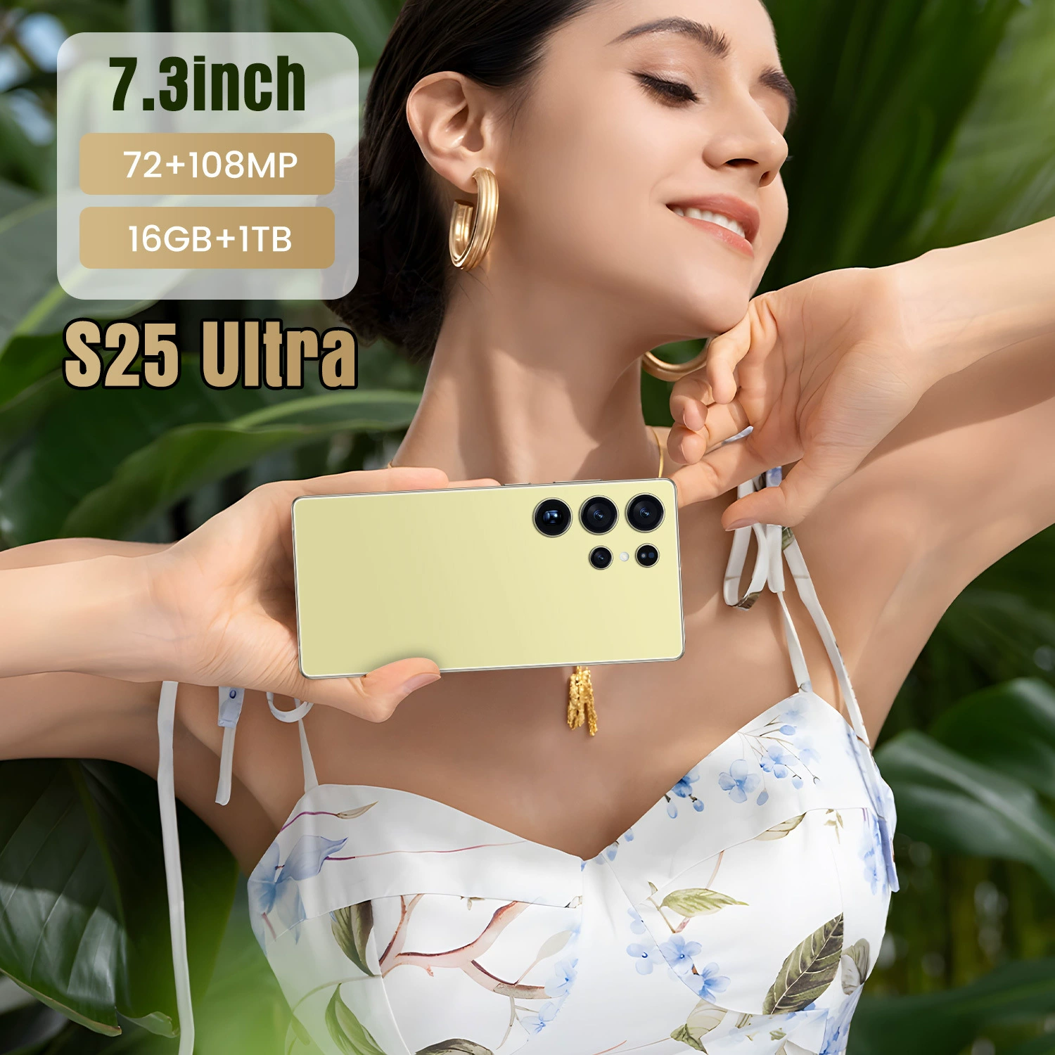 Смартфон S25 Ultra, 16 ГБ + 1 ТБ, 5G, 7,3 дюйма, Android 13, Dual 72/108 МП камеры