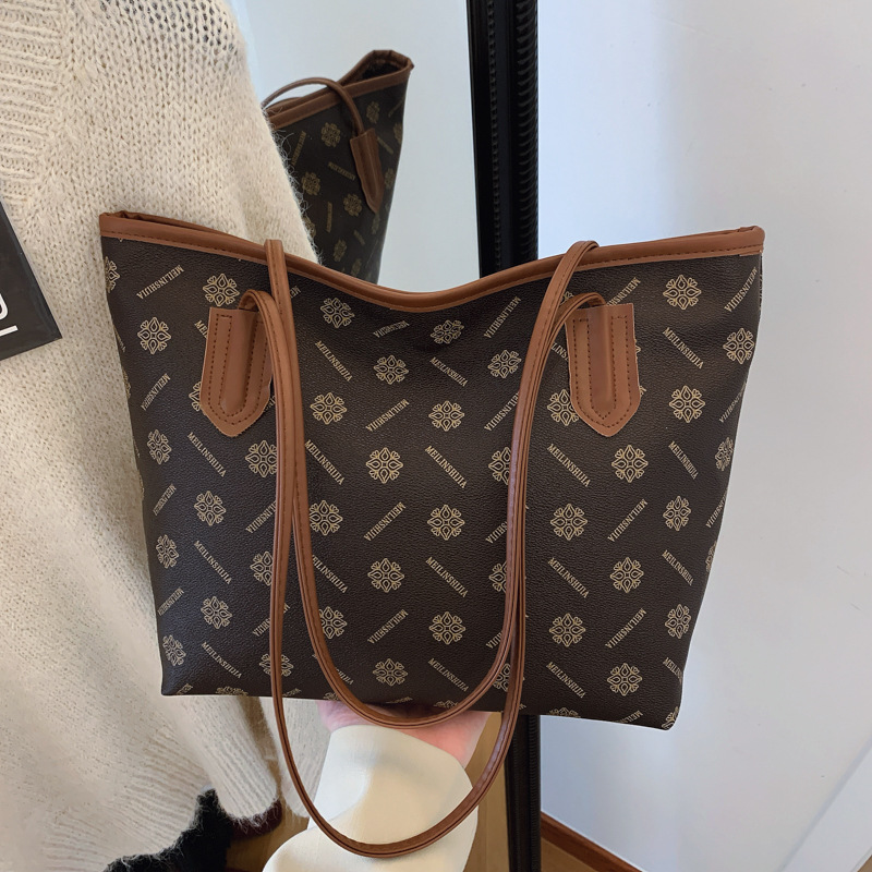 2024 nuevo bolso de impresión de gran capacidad, bolso de mano casual versátil, bolso de hombro de viaje de alta calidad
