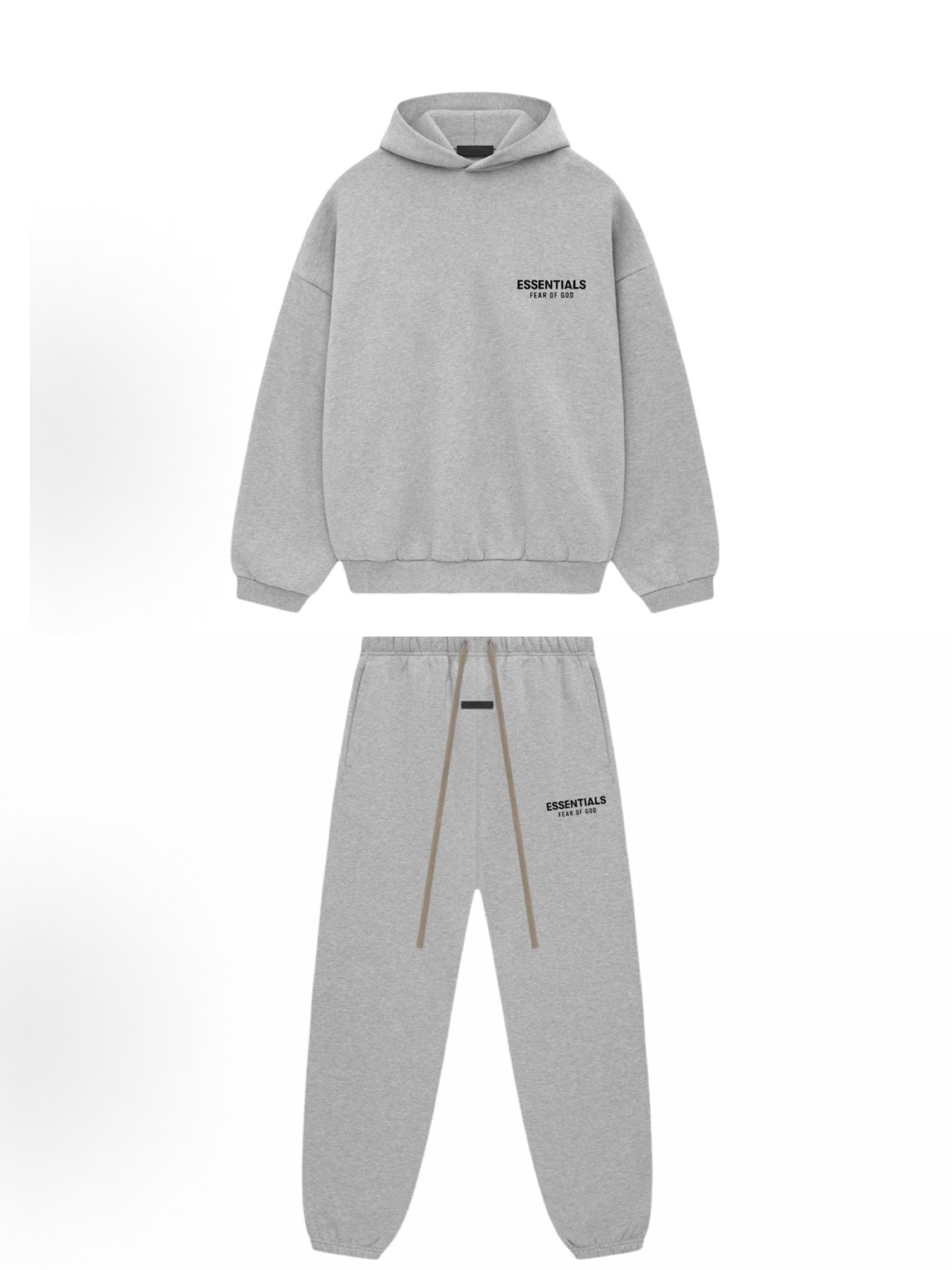 Bộ đồ hoodie + quần thể thao màu xám sương mù 24 / XS