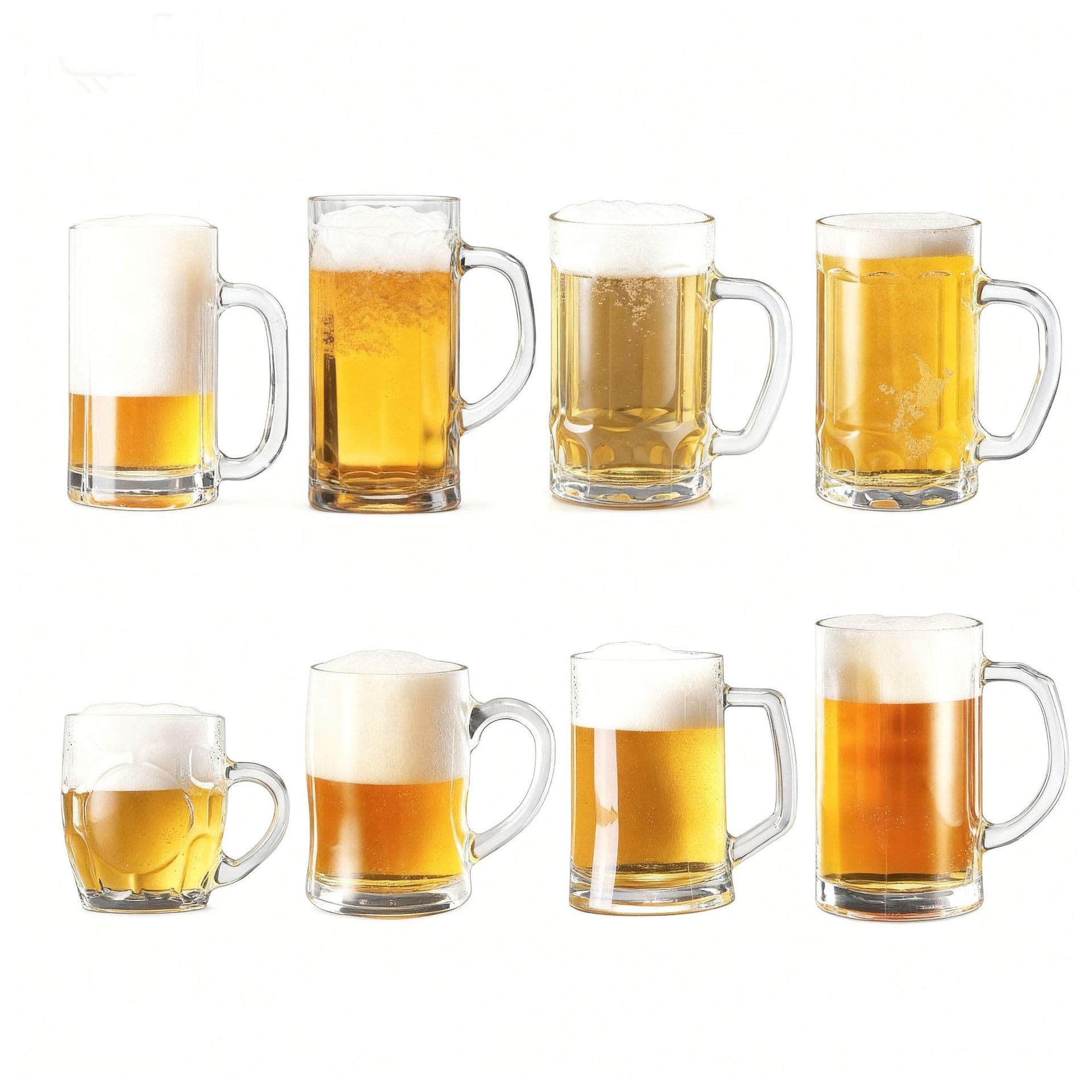 Vaso de cerveza mayorista de capacidad gruesa con mango, taza de cerveza, taza de té, taza de vidrio, logotipo de impresión comercial