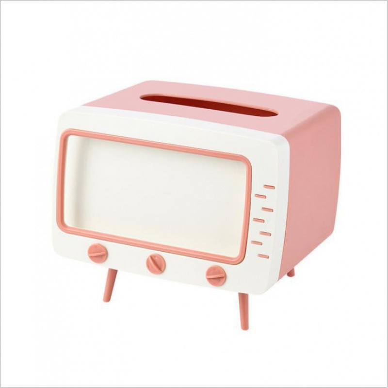 Caja de pañuelos de TV Luz de lujo de plástico sala de estar mesa de café caja de almacenamiento multifuncional inodoro caja de pañuelos de escritorio