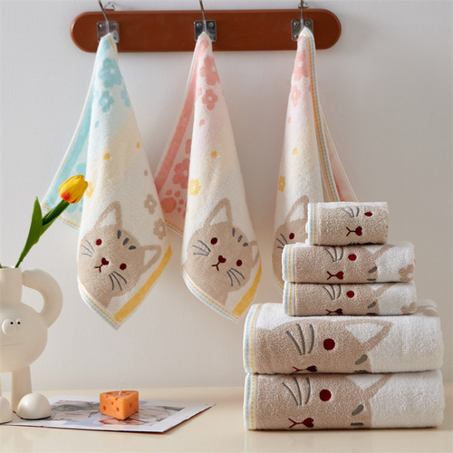 Baihua Towels-Factory direct sales support drop shipping cotton cat towels