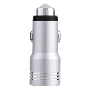 Car charger dual USB metal aluminum alloy car mobile phone fast charger cigarette car charger cross-border