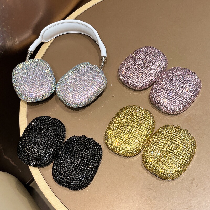 Korean Style Stereo Flash Diamond Suitable for AirPods Max2 Protective Cover Apple Head-Mounted Ear Caps Earmuffs Earphone Shell