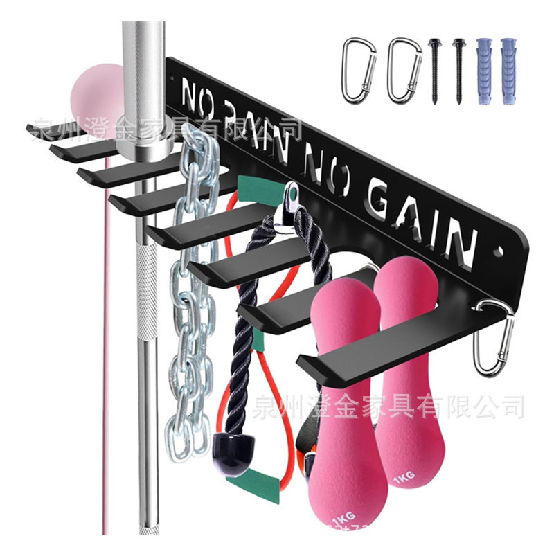 Cross-Border Metal Iron Gym Baseball Cap Holder Storage Rack Resistance Band Jump Rope Creative Ball Stick Hook Holder