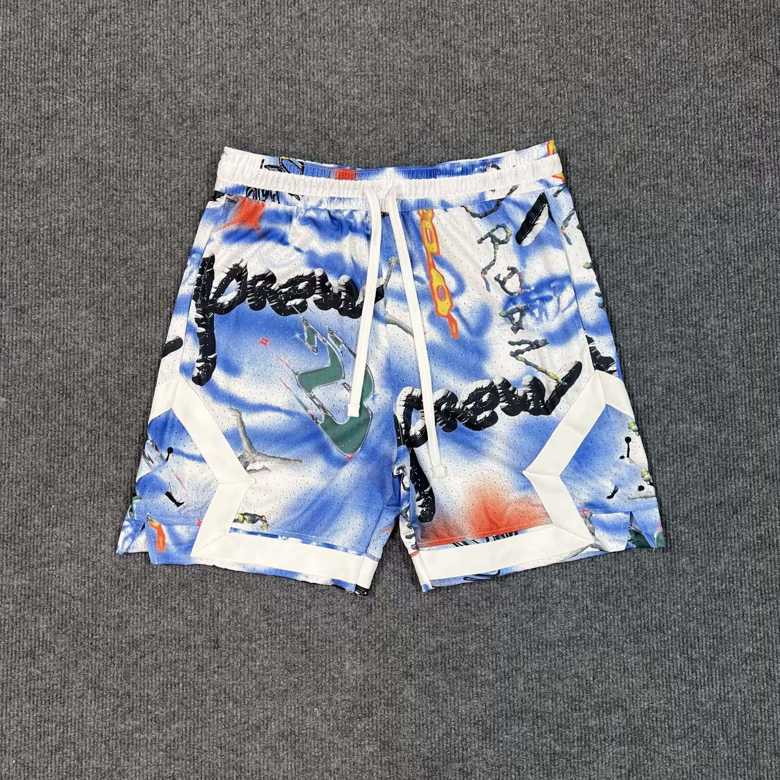 Nuevo estilo americano AJ trapecio moda transpirable deportes de secado rápido pantalones de cinco puntos pantalones de entrenamiento pantalones cortos de baloncesto pantalones cortos de futbol