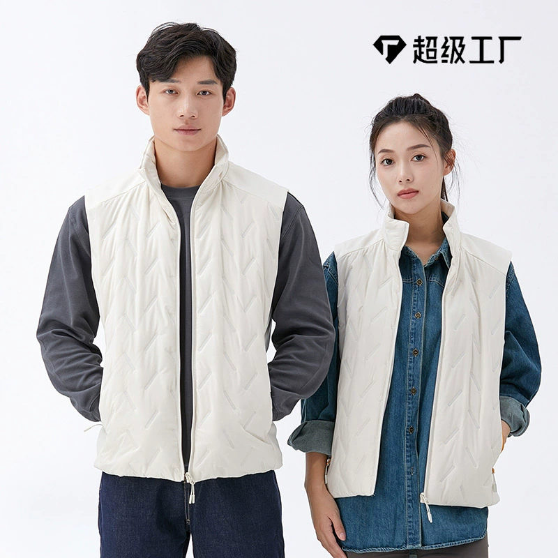 Зимний толстый воротник жилет теплый жилет для мужчин и женщин на открытом воздухе спортивная хлопчатобумажная одежда для отдыха Фитнес бег ветрозащитный жилет