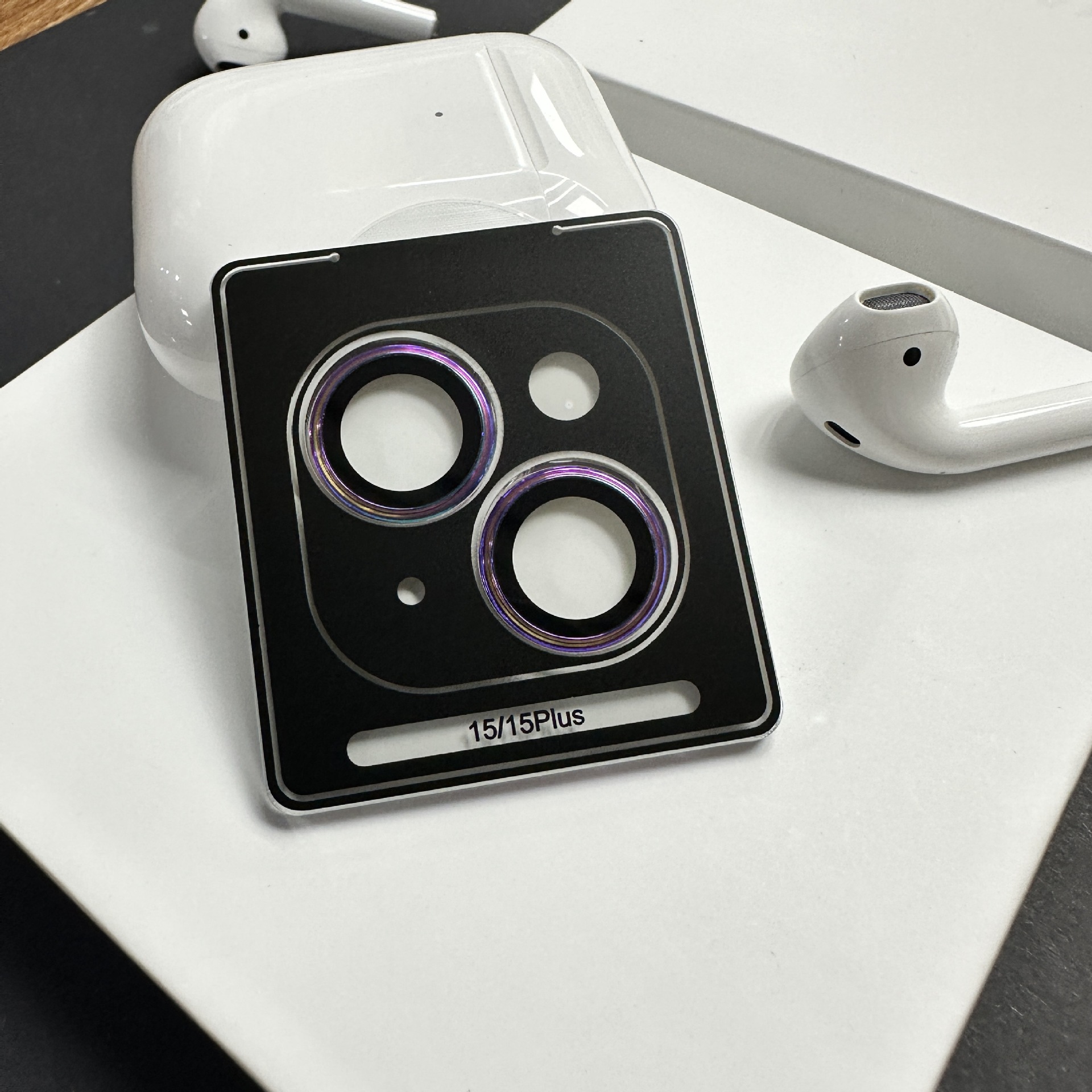 Adecuado para iPhone15promax lente película paso de dos colores lente película protector Apple 15Pro color de la máquina original