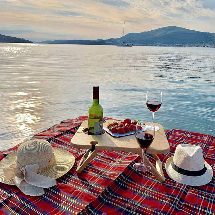 Складной стол из цельного дерева Творческий открытый квадратный стол для пикника Деревянный Портативный пляжный барбекю кемпинг стол для пикника