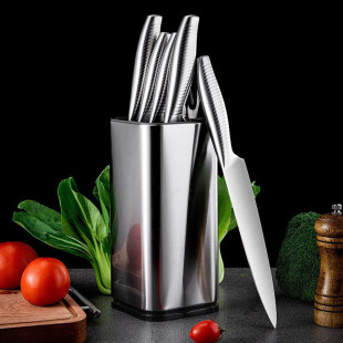 Factory Direct Supply Stainless Steel Chef Knife Knife suit 6-piece Set Household Slicing Knife Fruit Knife Restaurant Cooking Knife