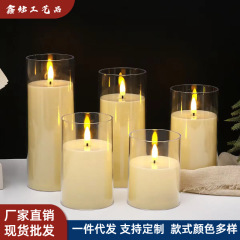 跨境热销LED电子蜡烛 音乐会烛光摆件剧本杀氛围灯圣诞节小夜灯遥