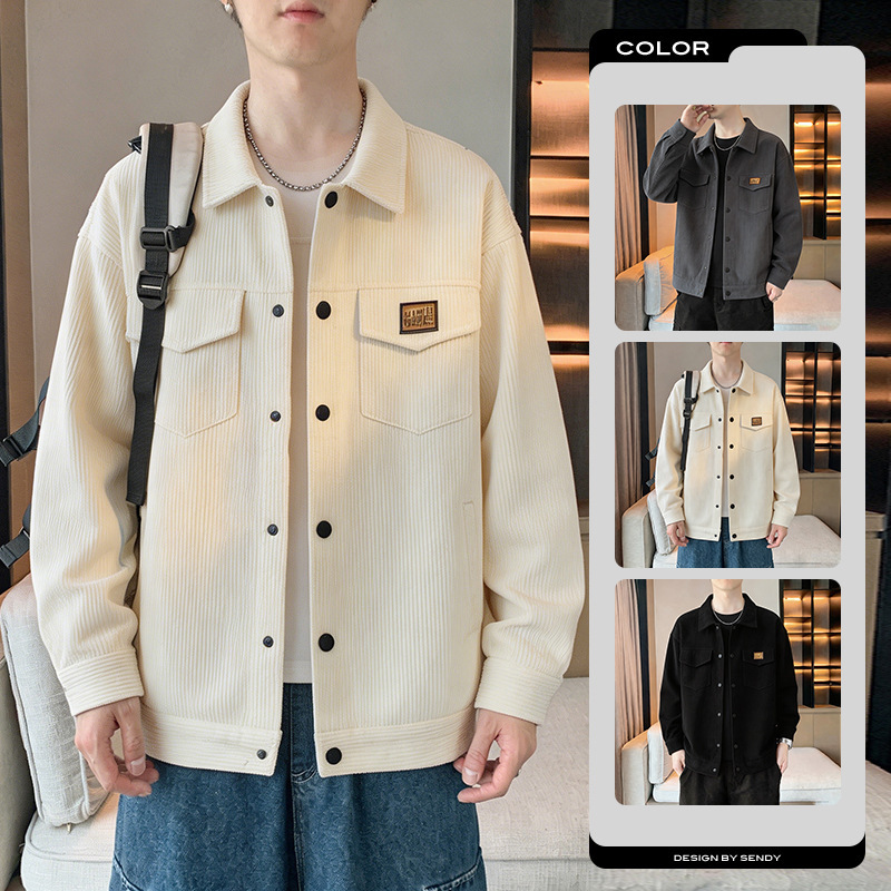 Corduroy Jacket for Men 2026 Spring and Autumn New Long-Sleeve Button-Up Shirt Japanese Retro Versatile Casual Turn-Down Collar Coat Corduroy Jacket for Men 2026 Spring and Autumn New Long-Sleeve Button-Up Shirt Japanese Retro Versatile Casual Turn-Down Collar Coat