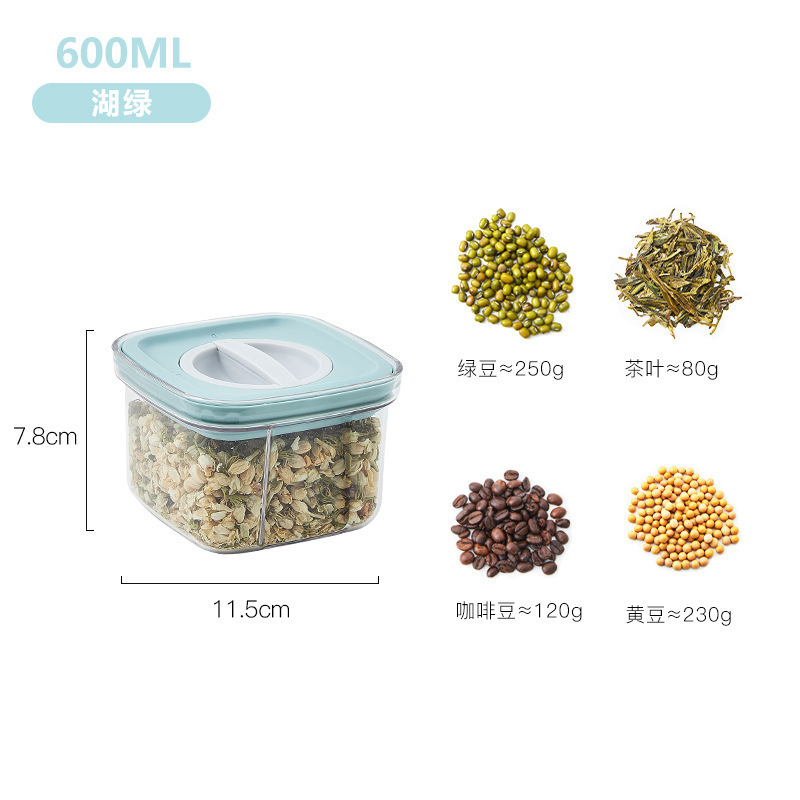 Nueva cocina en espiral de almacenamiento tarro de grano vacío sellado crisper almacenamiento tarro de almacenamiento sellado al por mayor