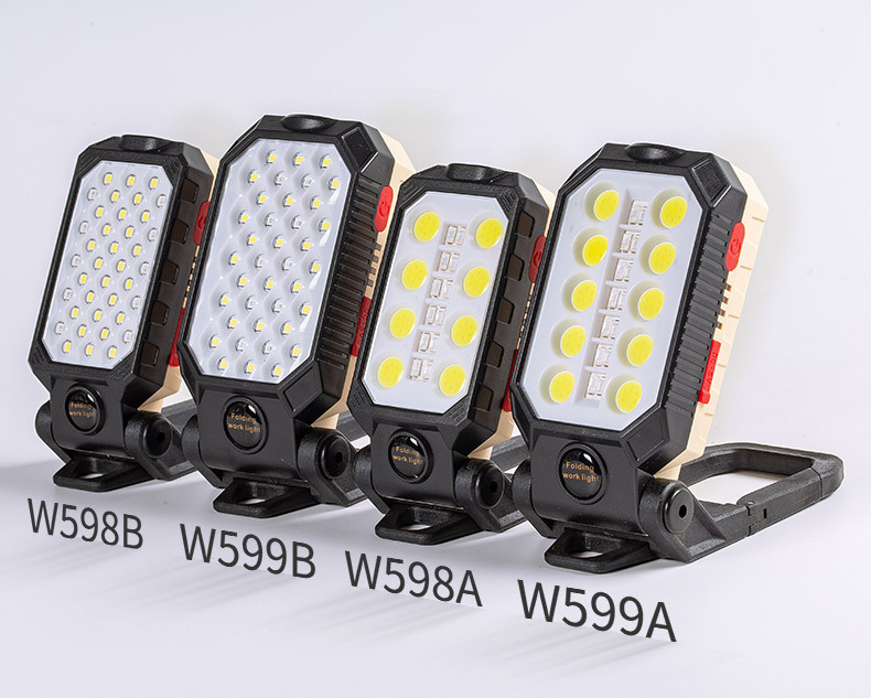 Cob Handheld Work Light USB Rechargeable Led with Magnet Hook Outdoor Emergency Portable Flashlight Auto Repair Inspection Light