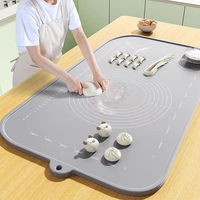 Thickened Kneading Mat for Home Use, Plastic Board for Rolling Dough, Food-Grade Silicone Mat for Making Dumplings and Kneading Dough