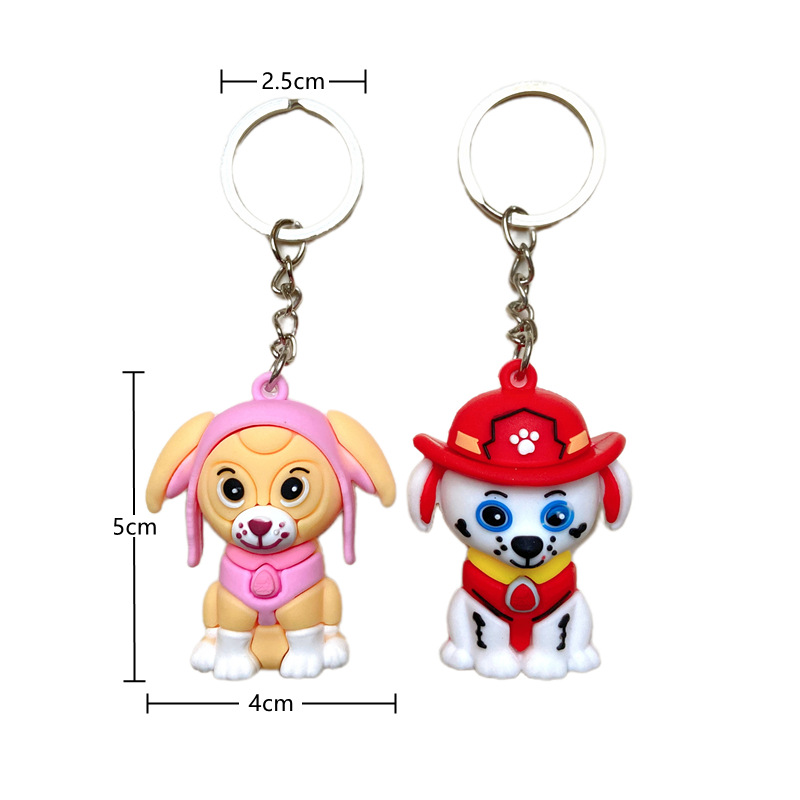 5180 # lindo clásico perro equipo muñeca llavero personalizado de goma suave cachorro colgante actividad pequeño regalo lote