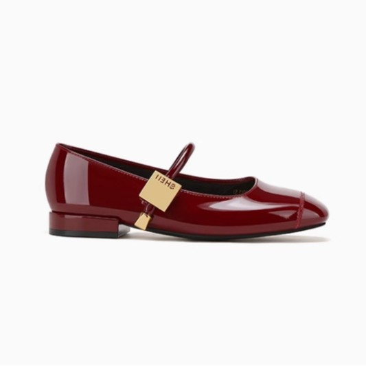 Versión de piel de oveja Su Yinyin con el mismo estilo hebilla de cabeza cuadrada francesa con hebilla plana Mary Jane zapatos de viaje para mujer zapatos de boda