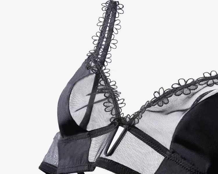 Lenjerie intimă sexy pentru femei, dantelă brodată, distracție franceză, tentație, colectare, sutien mic, afișare, set mare de sutien_voghion.com