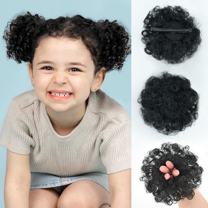 European and American Style Wigs for Children, Lightweight and Fluffy Bun Hair Ties, Hip-Hop Small Curls, Cornrows, and Bun Hairstyles European and American Style Wigs for Children, Lightweight and Fluffy Bun Hair Ties, Hip-Hop Small Curls, Cornrows, and Bun Hairstyles
