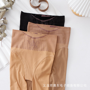 Autumn and Winter bottoming water light socks flower fairy fleece-lined one-piece pants light leg nude feeling artifact high waist belly contracting hip lifting bottoming women