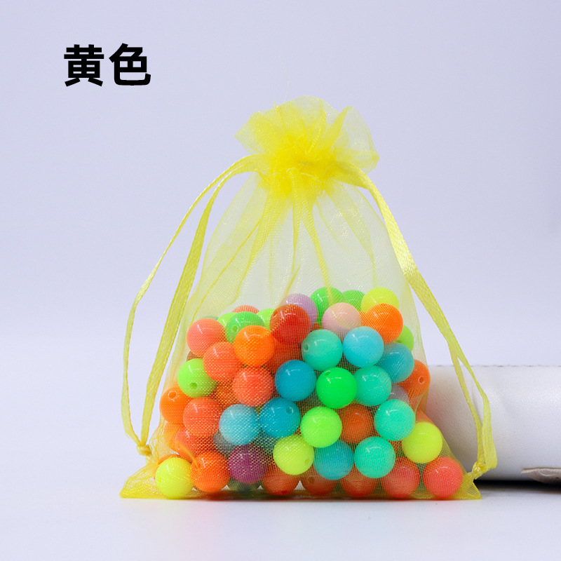 透明白色巾着袋糸袋通気性ジュエリーギフト収納包装袋化粧品包装網糸袋卸売り|undefined