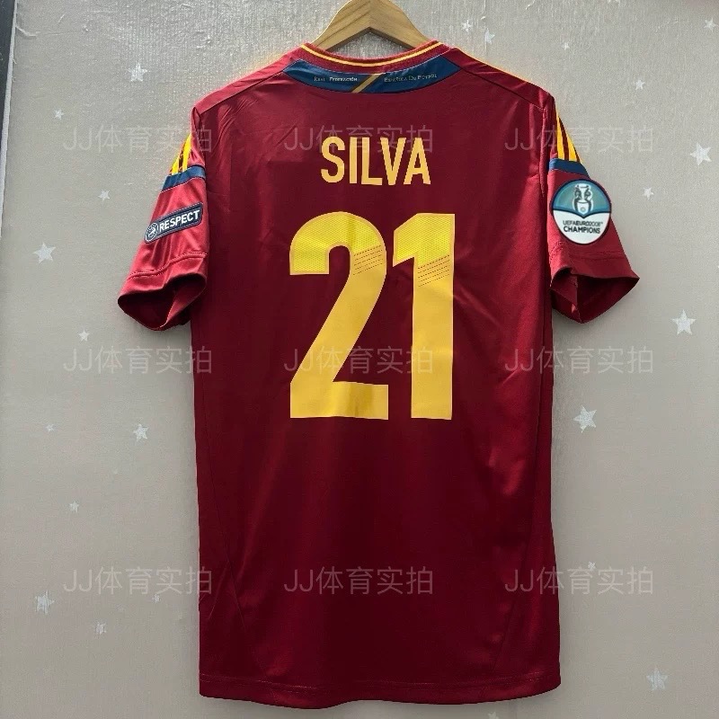 adidas x Spain Retro 2010 Home David Silva #21 Jersey Red