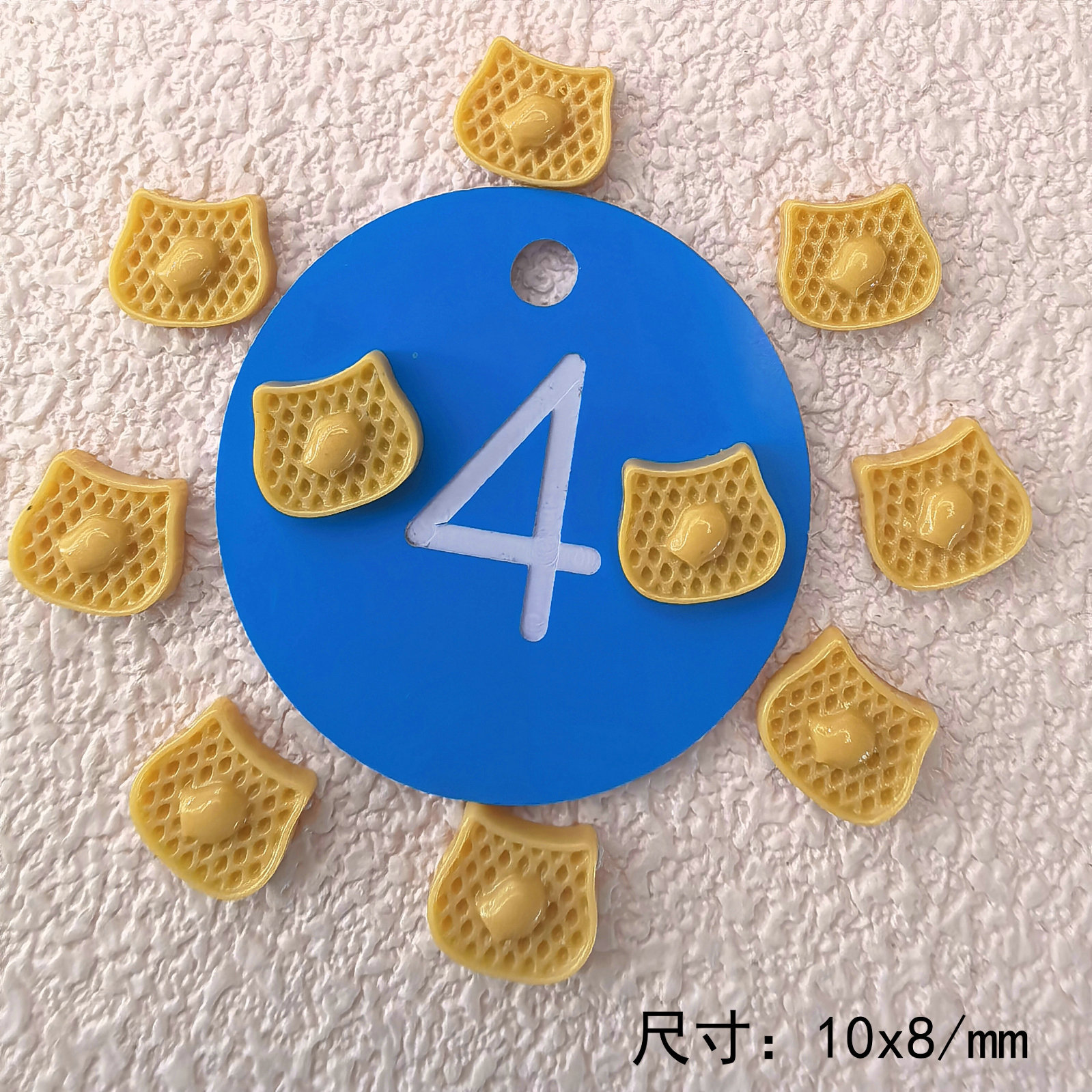 清新甜美塑料树脂迷你食玩华夫饼干奶油胶耳钉发夹潮玩配件001