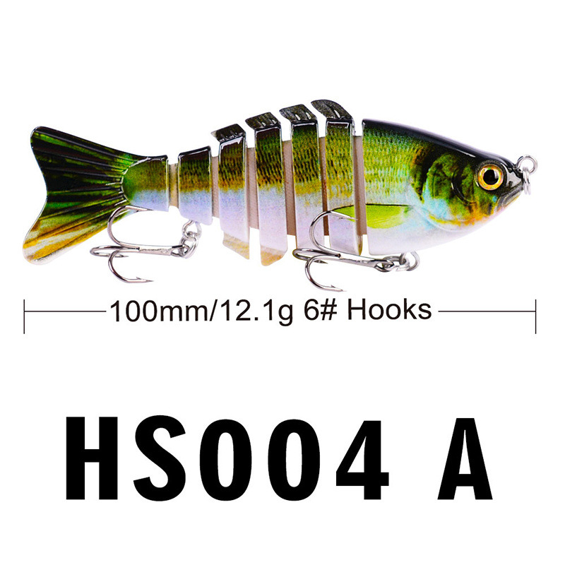 5 Pcs jointed swimbait Hard Swimbaits Fresh Water Bass Swimbait Tackle Gear