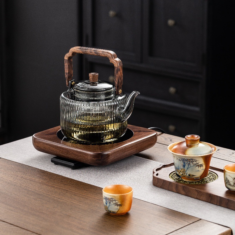 Walnut Electric Ceramic Stove for Tea Making, Household Tea Making Stove, Small Induction Cooker, Water Boiling Health Pot, Tea Making Electric Stove