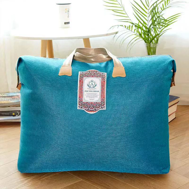 Вместительная трехмерная прочная льняная сумка для хранения одеял, свадебных платьев, домашнего текстиля, сумка для переезда и хранения.