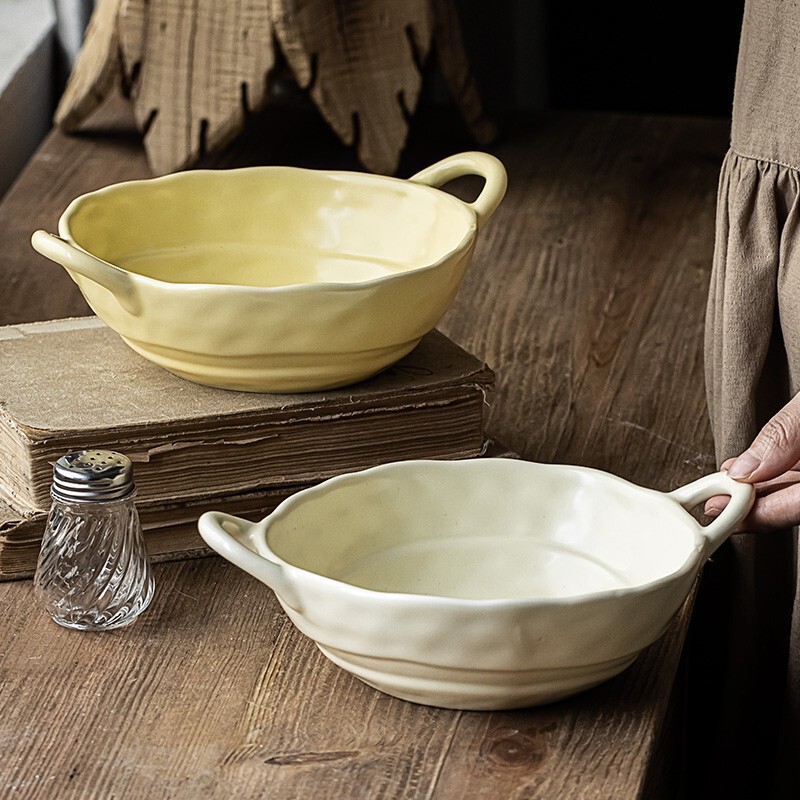 Ceramic Matte Double-Handle Bowl Japanese-Style Household Soup Bowl Dessert Bowl Salad Bowl Instant Noodle Bowl Tableware Wholesale Noodle Bowl Ceramic Matte Double-Handle Bowl Japanese-Style Household Soup Bowl Dessert Bowl Salad Bowl Instant Noodle Bowl Tableware Wholesale Noodle Bowl