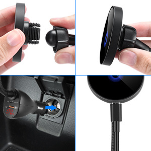 New Product Magsafe Magnetic Wireless Charger Three-In-One Wireless Charging Car Qi2.2 Wireless Charging Mobile Phone Holder