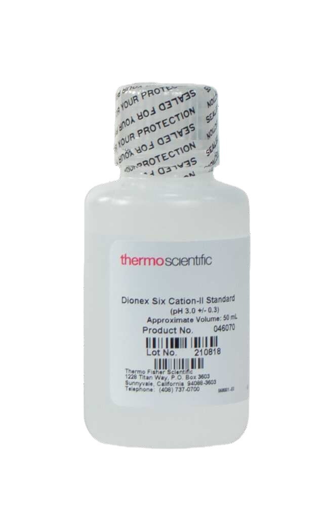 戴安六种阳离子标准品II型溶液赛默飞部件与配件货号046070