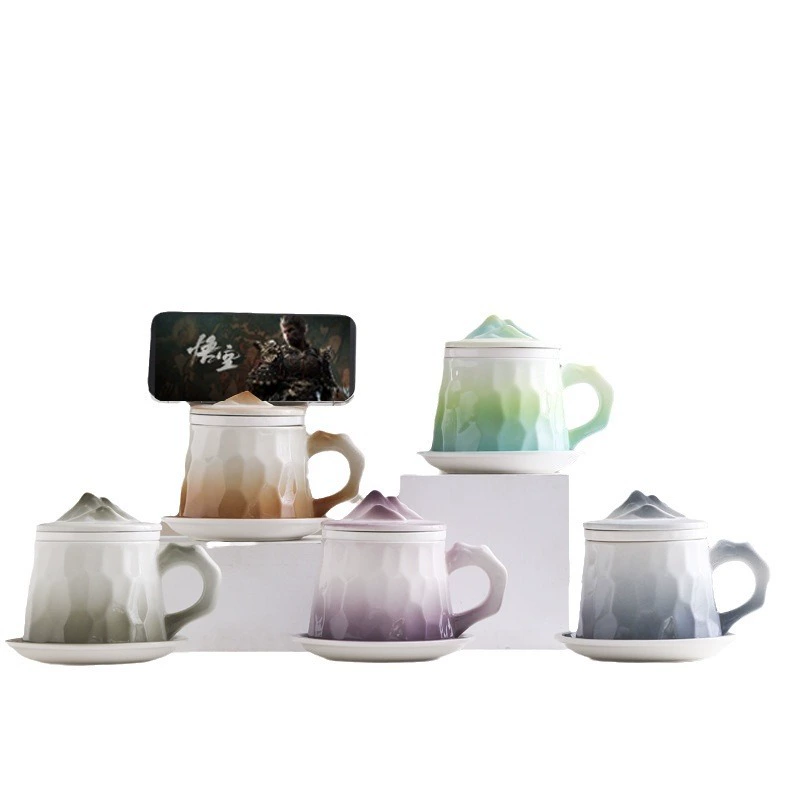 益兹 Ceramic телефон держатель, чайная чашка, держатель для сигарет для дома и офиса, градиент