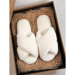 J 37667 rabbit fur slippers ����ë�Ӽ���Ь�羳���uͨ���R