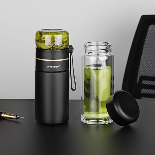 Tea Water Separation Insulated Cup Gift Box Set 316 Stainless Steel Men's Business Gift Cup Portable Tea Infuser Cup 